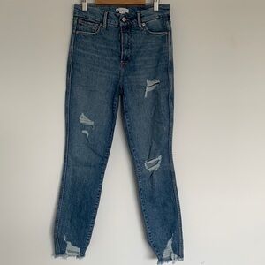 Good American Good Legs Chewed Hem Jeans